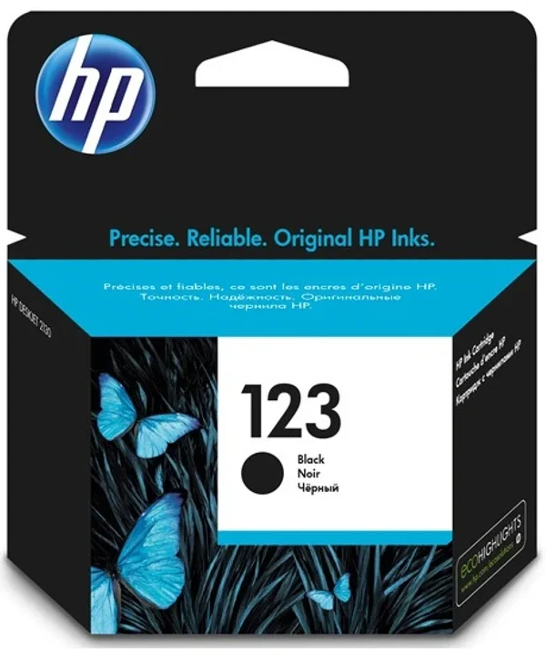 HP 123 Black Original Ink Cartridge (F6V17AE)